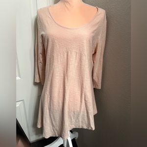 Whitewash Light Pink Asymmetrical Hem Top
